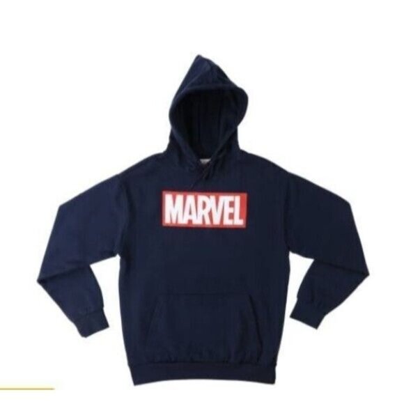Marvel Spider-Man Navy Hoodie Sweatshirt L Mens Cotton Polyester - Picture 3 of 10